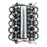 Vintage NOS 925 Sterling Silver 5 Strand Ornate Box Clasp Double Safety Bali Style – Vintage dead stock item 