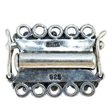 Vintage NOS 925 Sterling Silver 5 Strand Ornate Box Clasp Double Safety Bali Style – Vintage dead stock item 