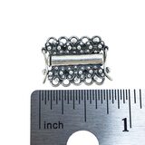 Vintage NOS 925 Sterling Silver 5 Strand Ornate Box Clasp Double Safety Bali Style – Vintage dead stock item 
