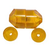Honey Yellow Catalin Bakelite Hidden Barrel Clasp And 2 Beads – Rare Vintage Item