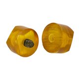 Honey Yellow Catalin Bakelite Hidden Barrel Clasp And 2 Beads – Rare Vintage Item