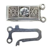 Vintage Art Deco Style European 835 Silver 2-Strand Box Clasp – Estate Find