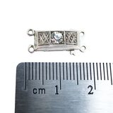 Vintage Art Deco Style European 835 Silver 2-Strand Box Clasp – Estate Find