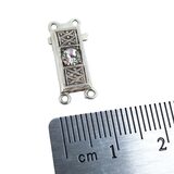 Vintage Art Deco Style European 835 Silver 2-Strand Box Clasp – Estate Find
