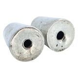 Large Vintage Handmade Sterling Silver Truncated Cone Beads, Pair, 18–19.5 mm, 10.3 g Total – Estate Find