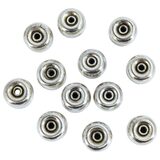 Lot Of 12 Large Vintage Handmade Sterling Silver Rondelle Beads, 34 g Total – Estate Find
