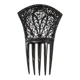 Vintage BEST-HOLD Black Celluloid Hair Comb Filigree Mantilla Style Hair Pick – Collectible vintage item