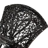 Vintage BEST-HOLD Black Celluloid Hair Comb Filigree Mantilla Style Hair Pick – Collectible vintage item