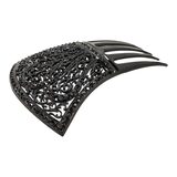 Vintage BEST-HOLD Black Celluloid Hair Comb Filigree Mantilla Style Hair Pick – Collectible vintage item