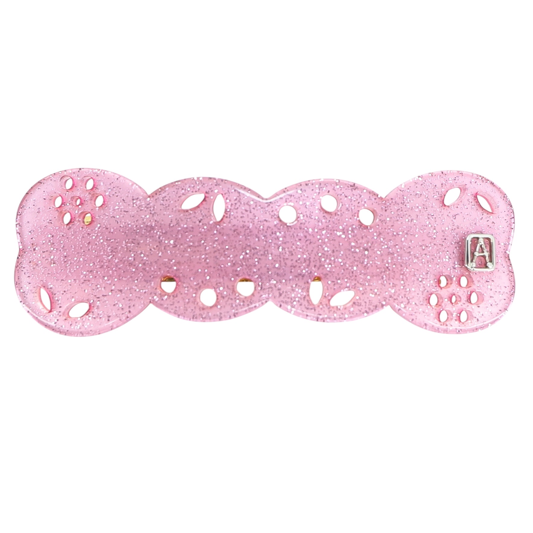 Vintage Alexandre de Paris French Barrette Alexander De Paris Pink Hair Barrette Soft Shimmer 2.5  main image 2