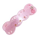 Alexandre de Paris Pink Glitter Resin Barrette 2.5” Small French Hair Clip – Collectible designer item - retired