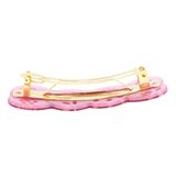Alexandre de Paris Pink Glitter Resin Barrette 2.5” Small French Hair Clip – Collectible designer item - retired