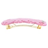 Alexandre de Paris Pink Glitter Resin Barrette 2.5” Small French Hair Clip – Collectible designer item - retired