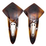 Vintage Helfrance France Tortoiseshell Hair Clips – 3.25” Patent Pending – Rare collectible vintage item 