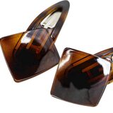 Vintage Helfrance France Tortoiseshell Hair Clips – 3.25” Patent Pending – Rare collectible vintage item 