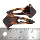 Vintage Helfrance France Tortoiseshell Hair Clips – 3.25” Patent Pending – Rare collectible vintage item 
