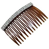 Vintage Sparkly Clear Rhinestone Hair Comb Attributed To Napier - Glamorous Evening Hair Accessory – Collectible vintage designer item