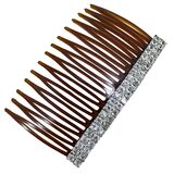 Vintage Sparkly Clear Rhinestone Hair Comb Attributed To Napier - Glamorous Evening Hair Accessory – Collectible vintage designer item