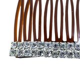 Vintage Sparkly Clear Rhinestone Hair Comb Attributed To Napier - Glamorous Evening Hair Accessory – Collectible vintage designer item