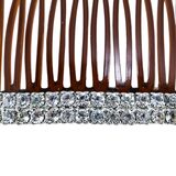 Vintage Sparkly Clear Rhinestone Hair Comb Attributed To Napier - Glamorous Evening Hair Accessory – Collectible vintage designer item