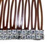 Vintage Sparkly Clear Rhinestone Hair Comb Attributed To Napier - Glamorous Evening Hair Accessory – Collectible vintage designer item