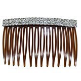 Vintage Sparkly Clear Rhinestone Hair Comb Attributed To Napier - Glamorous Evening Hair Accessory – Collectible vintage designer item