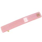 Alexander De Paris Pink Hair Barrette Soft Shimmer 2.5" French Hair Clip Logo Accent – Collectible vintage item