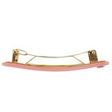 Alexander De Paris Pink Hair Barrette Soft Shimmer 2.5" French Hair Clip Logo Accent – Collectible vintage item