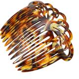 France Luxe Handmade Acetate Ornate Cut-Out Hair Comb - Faux Tortoise Shell - Brown – Estate Find