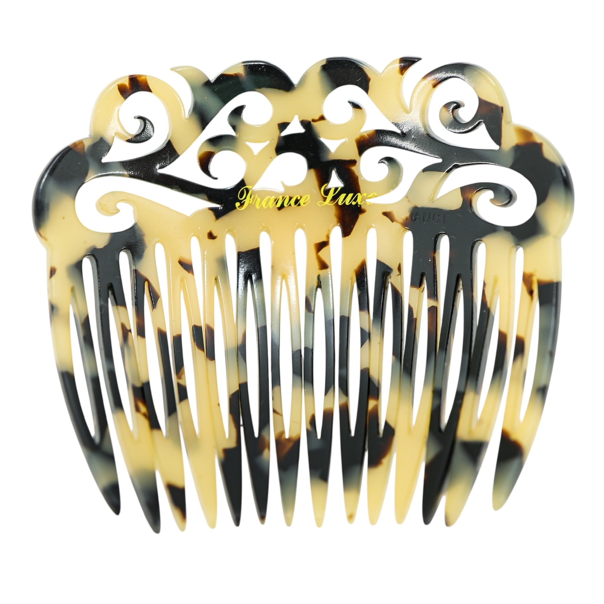 France Luxe Handmade Acetate Ornate Cut-Out Hair Comb - Faux Tortoise Shell - Tokyo Blonde image 2
