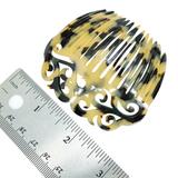 France Luxe Handmade Acetate Ornate Cut-Out Hair Comb - Faux Tortoise Shell - Tokyo Blonde – Estate Find