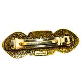 Vintage Scooter Paris Sculptural Gold-Tone Barrette - French Etruscan Revival Design ~4” – Collectible vintage designer item