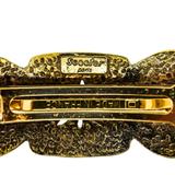 Vintage Scooter Paris Sculptural Gold-Tone Barrette - French Etruscan Revival Design ~4” – Collectible vintage designer item