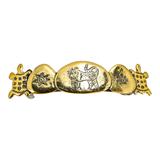 Vintage Scooter Paris Sculptural Gold-Tone Barrette - Safari Theme - Lion & Turtles ~3.5” – Collectible vintage designer item