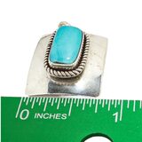 Native American Navajo Artie Yellowhorse Sterling Silver Turquoise Pendant Signed